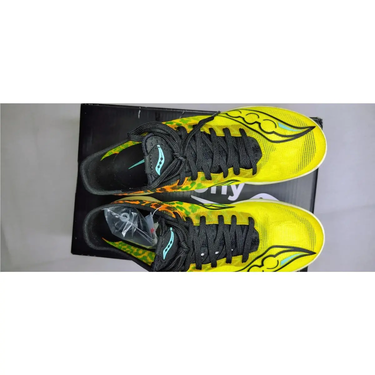Saucony shoes - Saucony Endorphin Cheetah - Endorphin Cheetah - Black / Gold / Multi (Volt Yellow / Cheetah Leopard Animal Print) 5