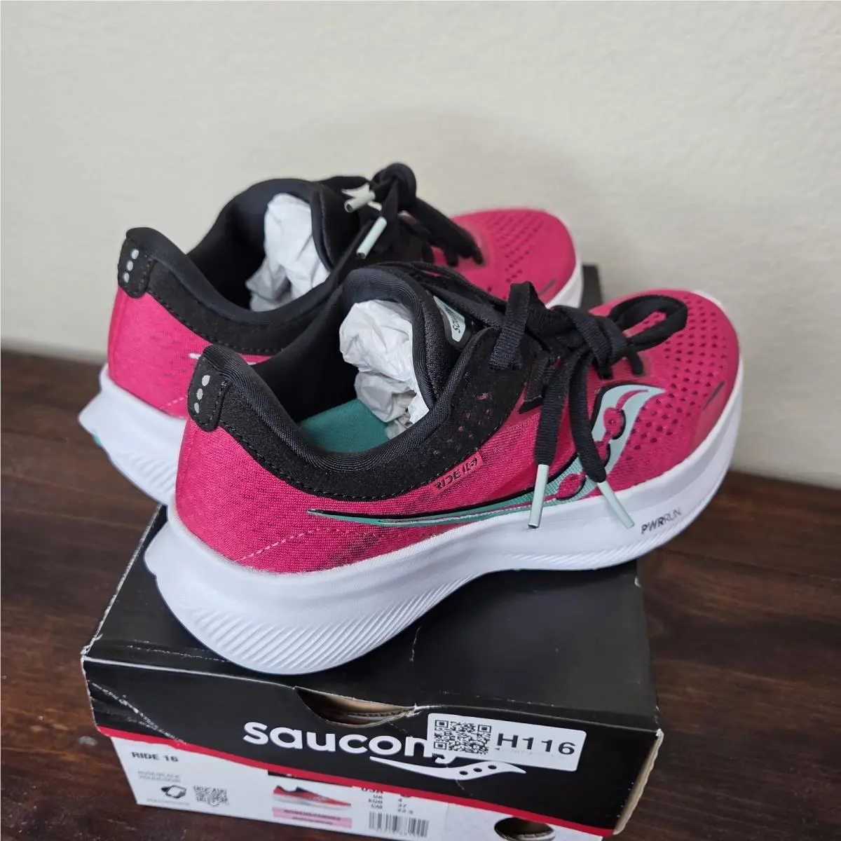 Saucony shoes - Saucony Ride 16 - Ride - S10830-16 - Rose/Black (UPC: 195018881922) 1