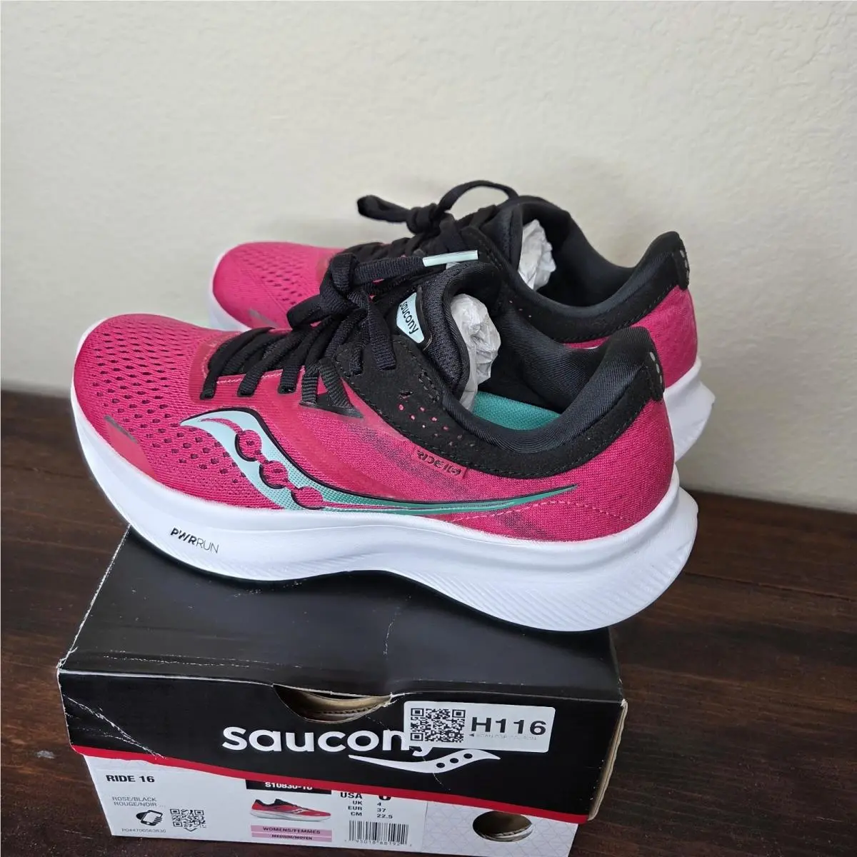 Saucony shoes - Saucony Ride 16 - Ride - S10830-16 - Rose/Black (UPC: 195018881922) 2