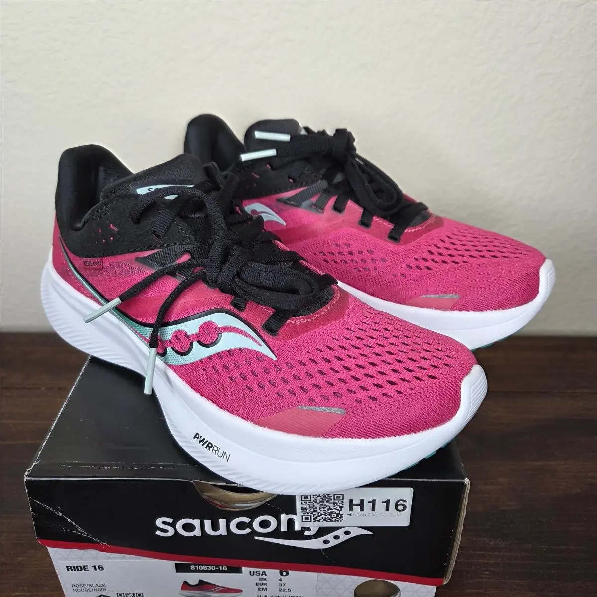 Saucony shoes - Saucony Ride 16 - Ride - S10830-16 - Rose/Black (UPC: 195018881922) 5