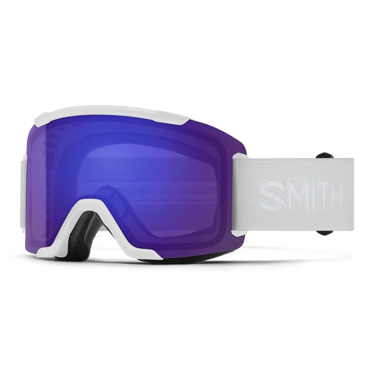 Smith Squad Snow Goggles White Vapor Frame Chromapop Everyday Violet Mirror Le by Smith Optics