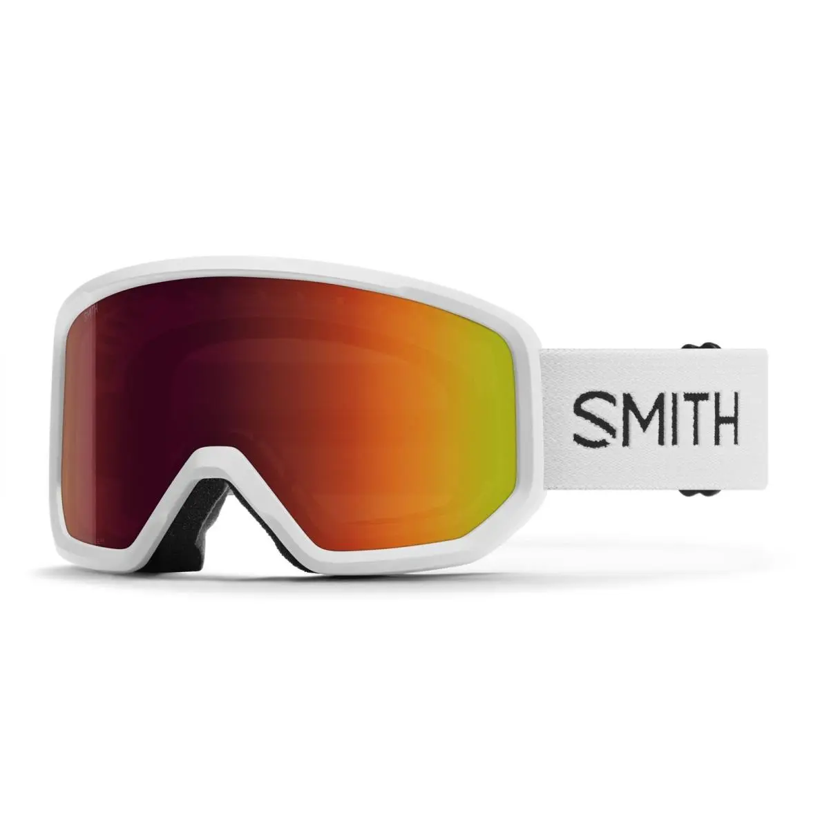 Smith Transfer Snow Goggles White Frame Red Sol-x Mirror Lens by Smith Optics