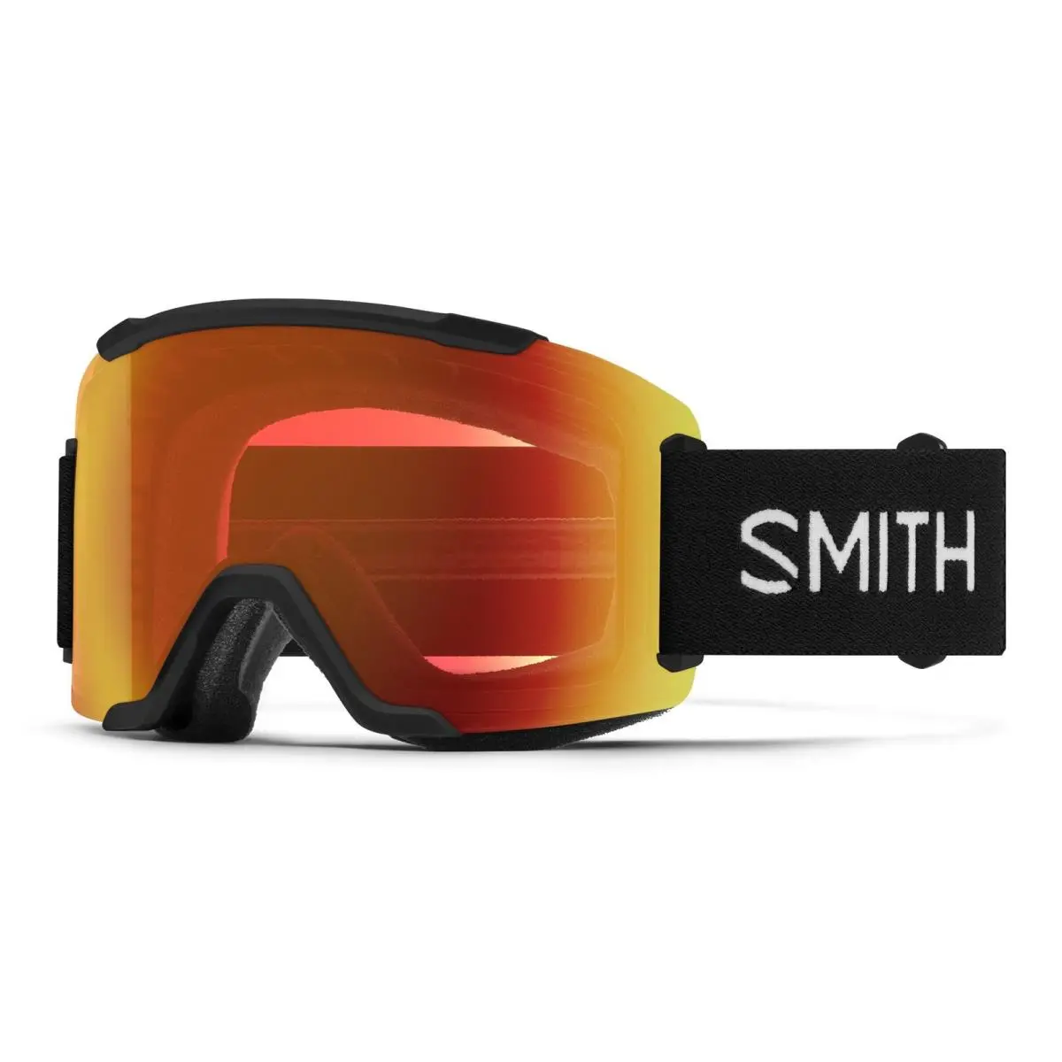 Smith Squad Snow Goggles Black Frame Chromapop Everyday Red Mirror Lens by Smith Optics