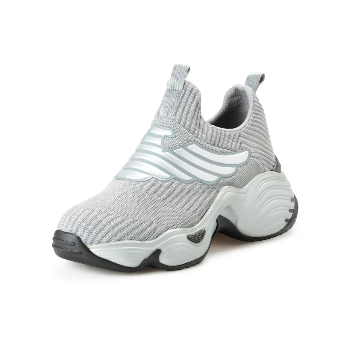 EA7 Women`s Gray Griffin Extralight Fashion Sneakers Shoes by Emporio Armani