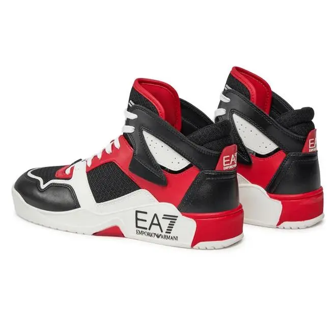 Emporio Armani shoes - Emporio Armani EA7 Shoes - Shoes - X8Z039 XK331 S915 - BLACK / WHITE / RACING RED (UPC: 8056787474185) 0