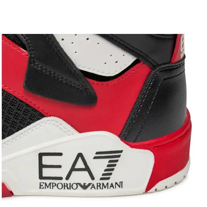 Emporio Armani shoes - Emporio Armani EA7 Shoes - Shoes - X8Z039 XK331 S915 - BLACK / WHITE / RACING RED (UPC: 8056787474185) 2