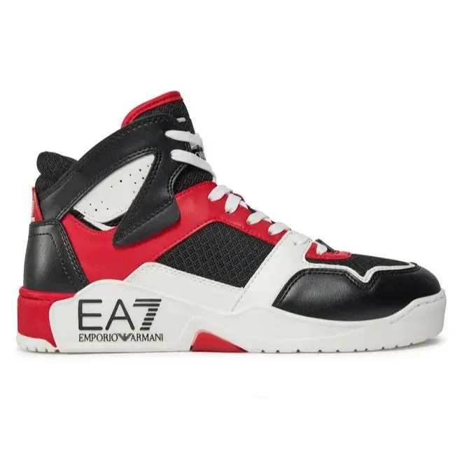 Emporio Armani shoes - Emporio Armani EA7 Shoes - Shoes - X8Z039 XK331 S915 - BLACK / WHITE / RACING RED (UPC: 8056787474185) 5
