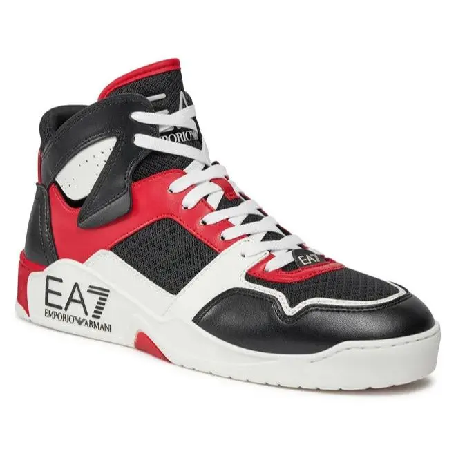 Emporio Armani shoes - Emporio Armani EA7 Shoes - Shoes - X8Z039 XK331 S915 - BLACK / WHITE / RACING RED (UPC: 8056787474185) 7
