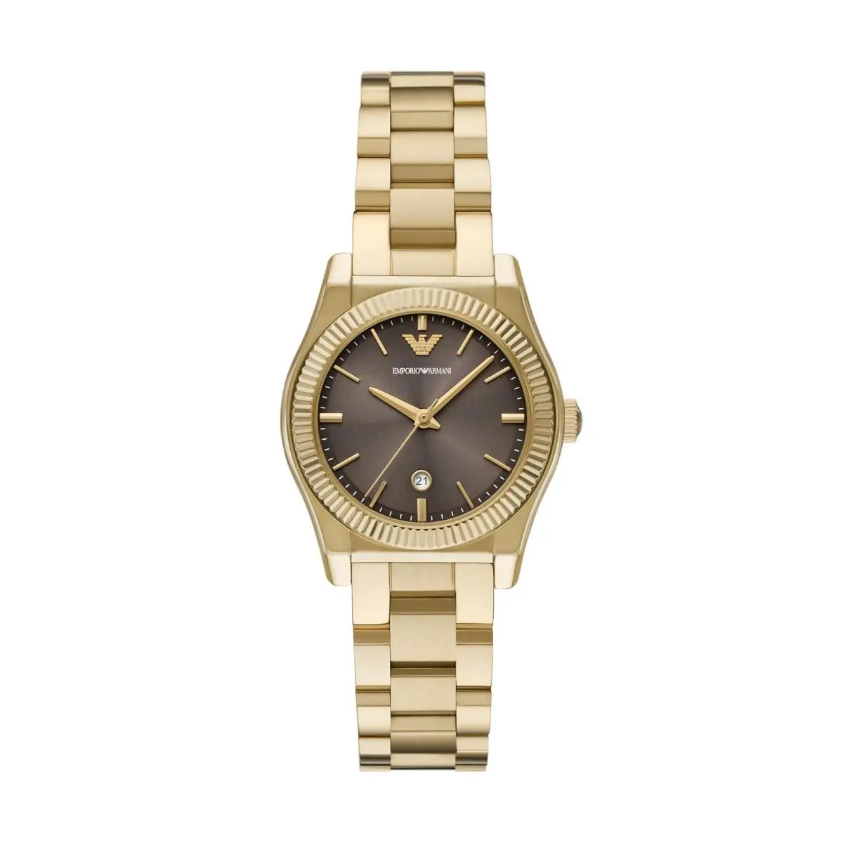 Women`s Three-hand Gold-tone Stainless Steel Watch Gold by Emporio Armani