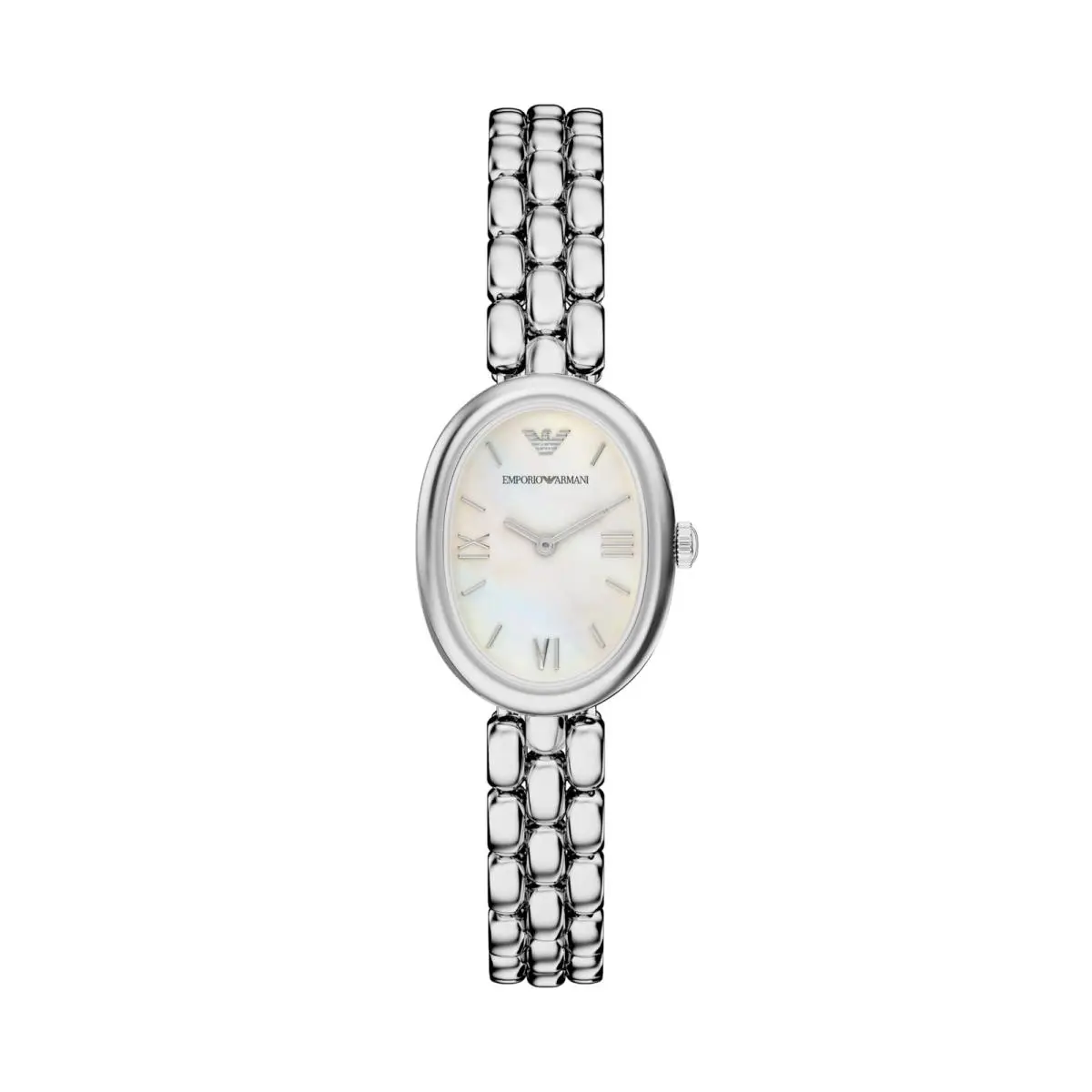 Sinfonia Two-hand Stainless Steel Watch Silver by Emporio Armani