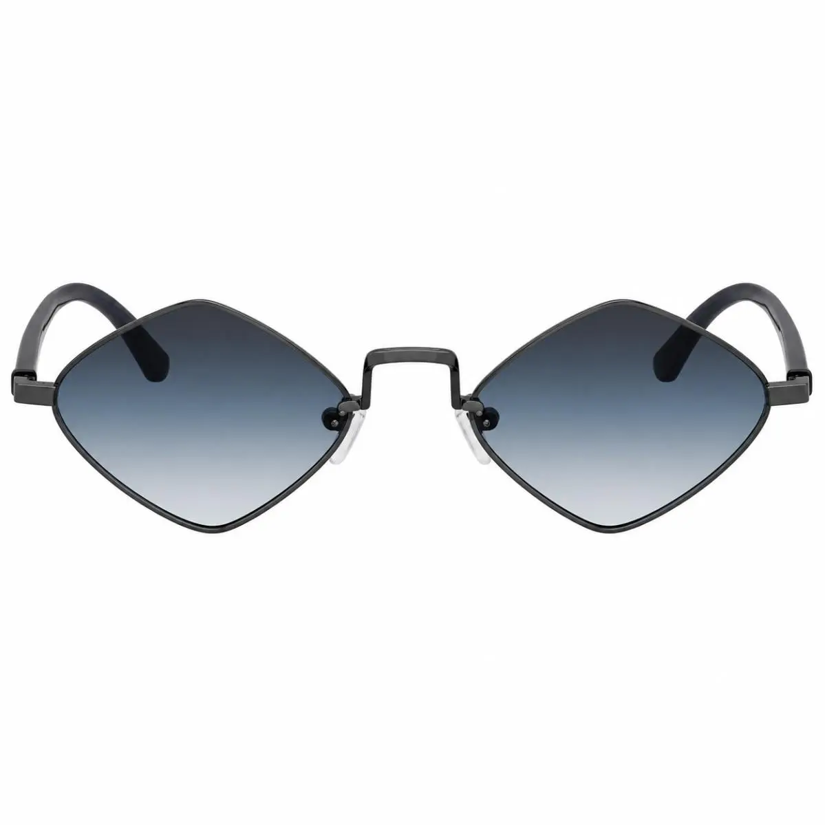 EA 2182 34448G Shiny Anticate Silver Metal Sunglasses Blue by Emporio Armani