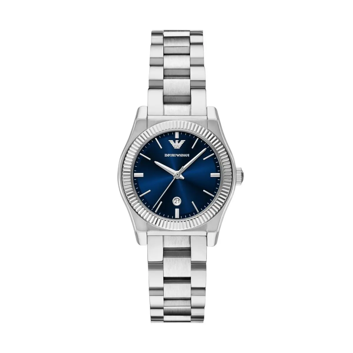 Women`s Three-hand Stainless Steel Watch Model: Silver by Emporio Armani