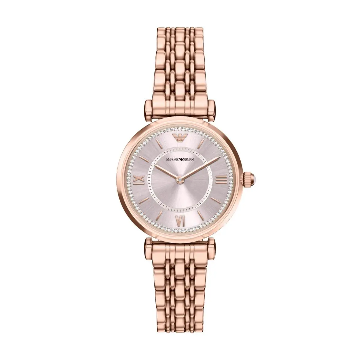 Two-hand Rose Gold-tone Stainless Steel Watch Gold by Emporio Armani