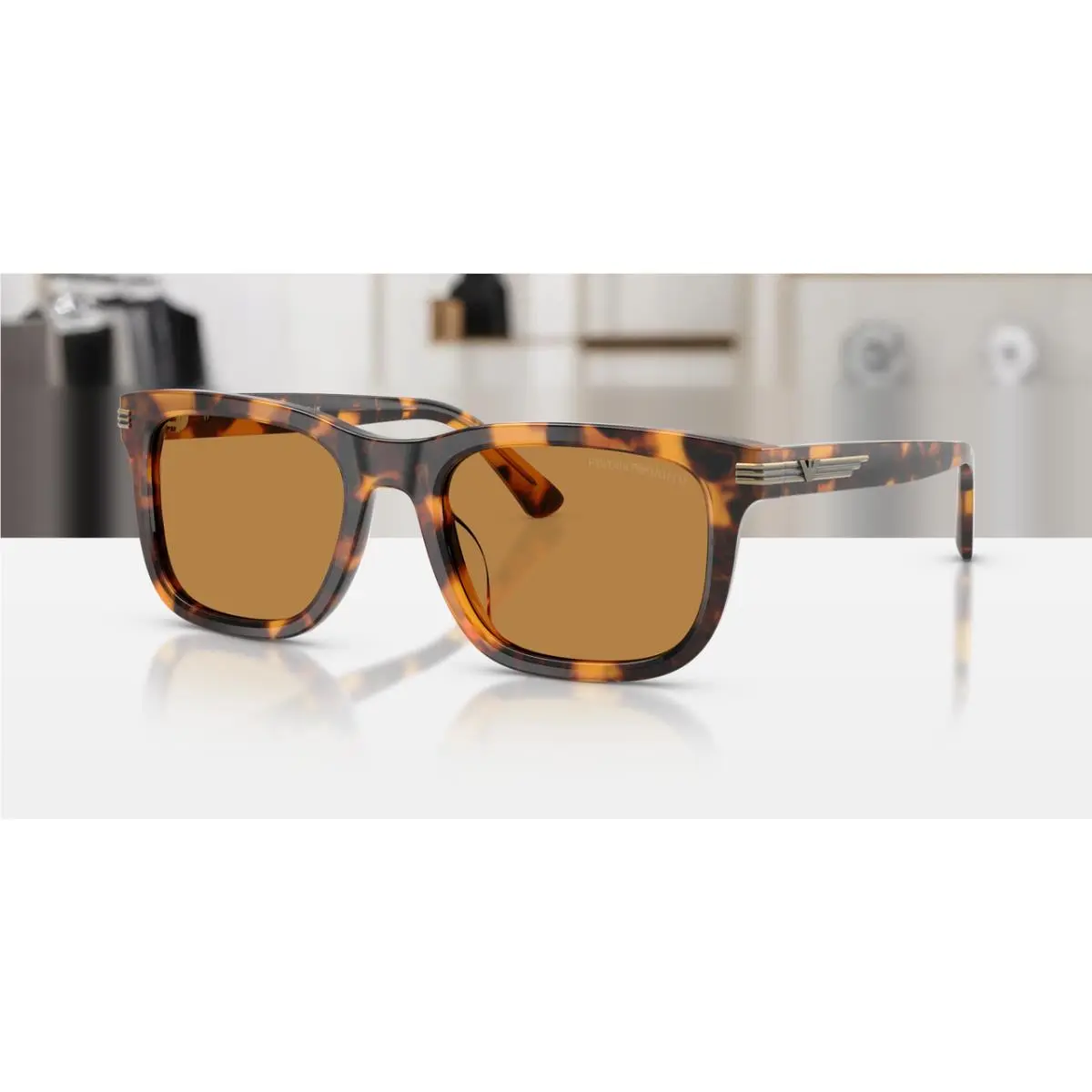 EA4282U 591693 Havana Yellow Brown Men`s 54 mm Sunglasses by Emporio Armani