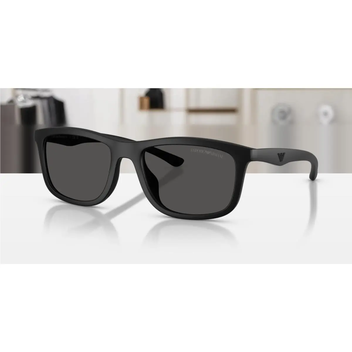 EA4277U 500187 Matte Black Dark Grey 57 mm Sunglasses by Emporio Armani