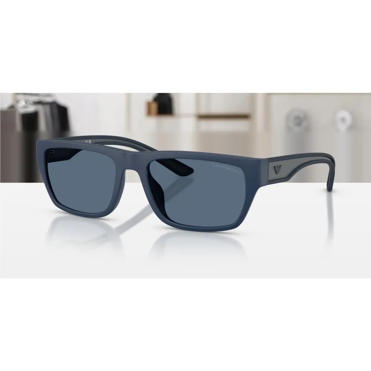 EA4267U 618580 Matte Blue Dark Blue 57 mm Sunglasses by Emporio Armani