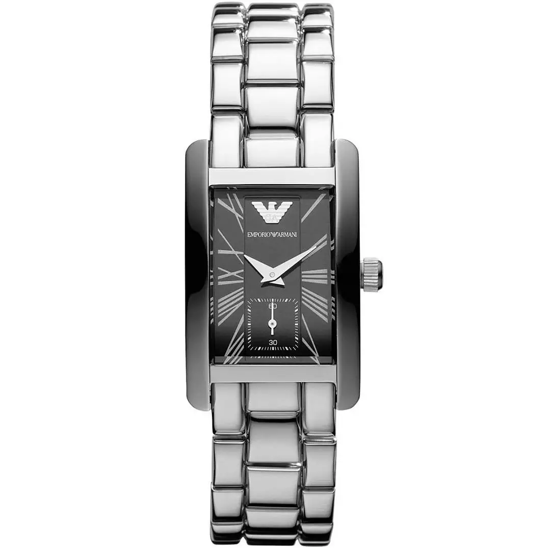 Womens Watch AR0157 Black Dial Stainless Steel Strap by Emporio Armani