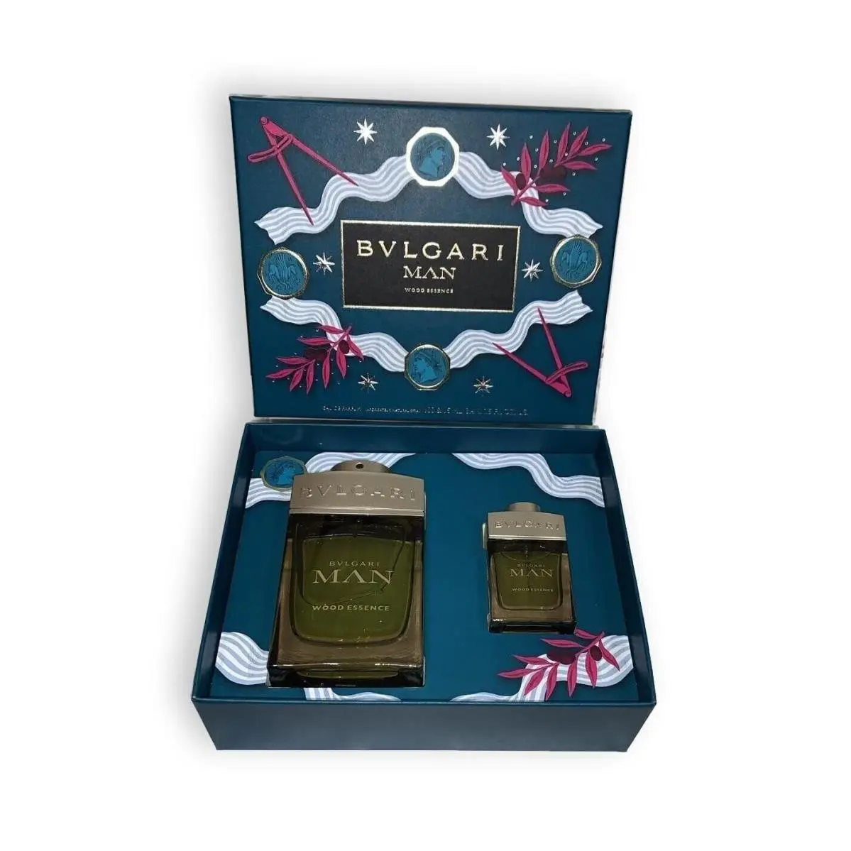 Wood Essence 3.04 oz Edp Spray+ 0.5 oz Edp Mens Gift Set by Bvlgari