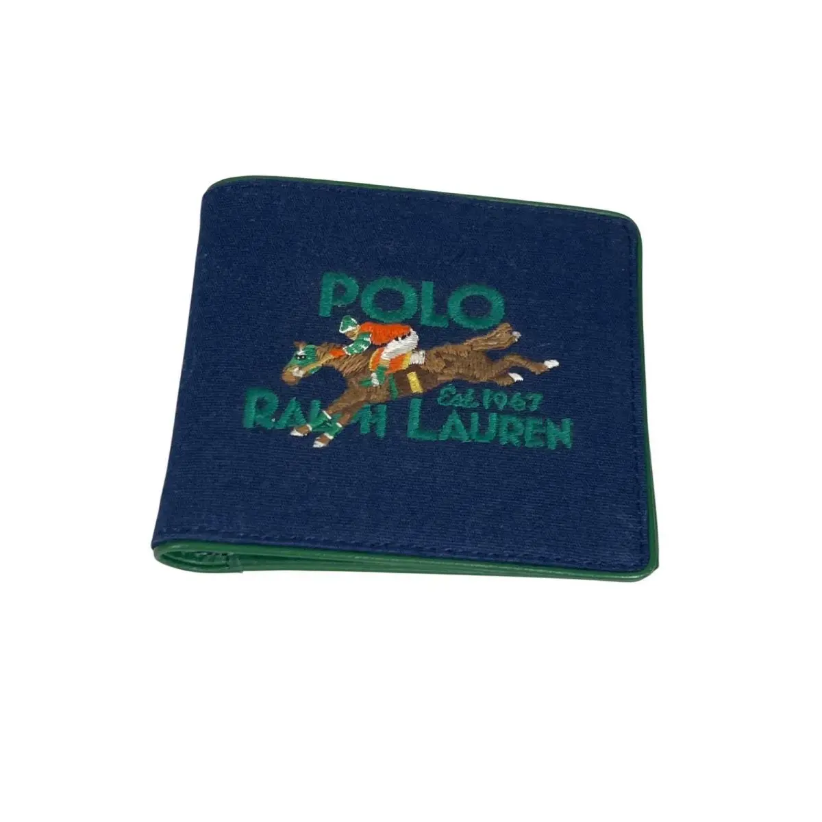Polo Ralph Lauren Men`s Equestrian Canvas Leather Wallet