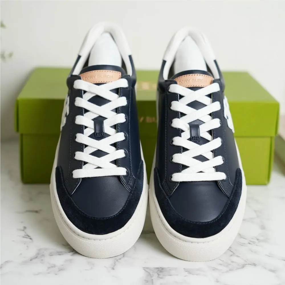 Tory Burch shoes - Tory Burch Color Block Signature T-Logo - 161131 - New Navy/Snow white 0