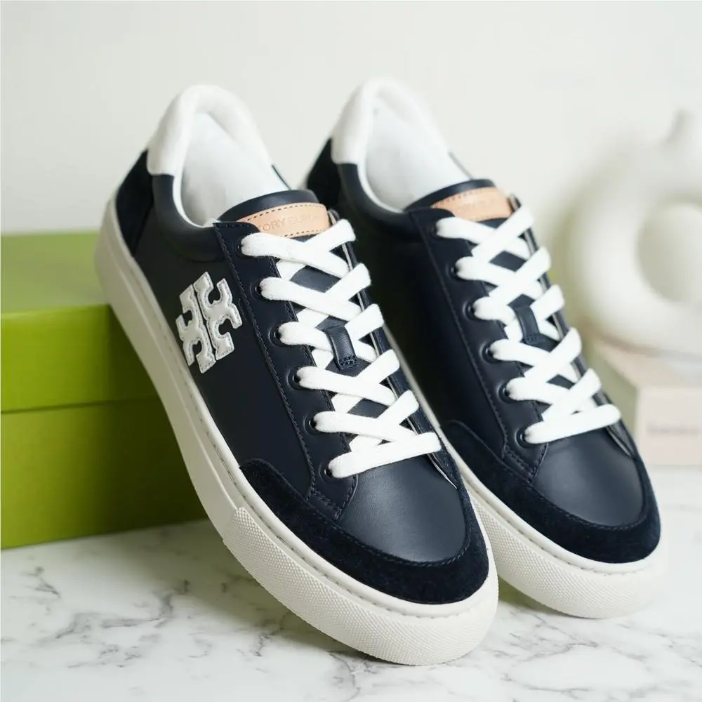 Tory Burch shoes - Tory Burch Color Block Signature T-Logo - 161131 - New Navy/Snow white 8