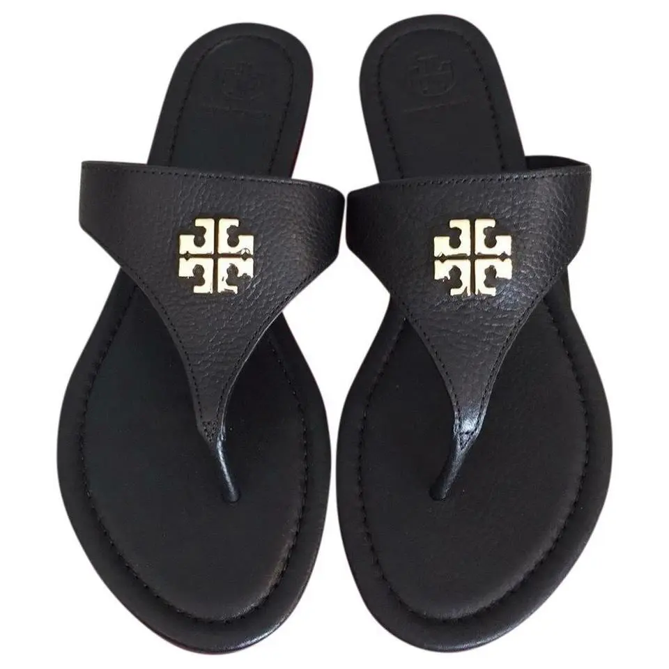 Tory Burch shoes - Thong - Thong - Black / Gold logo 4