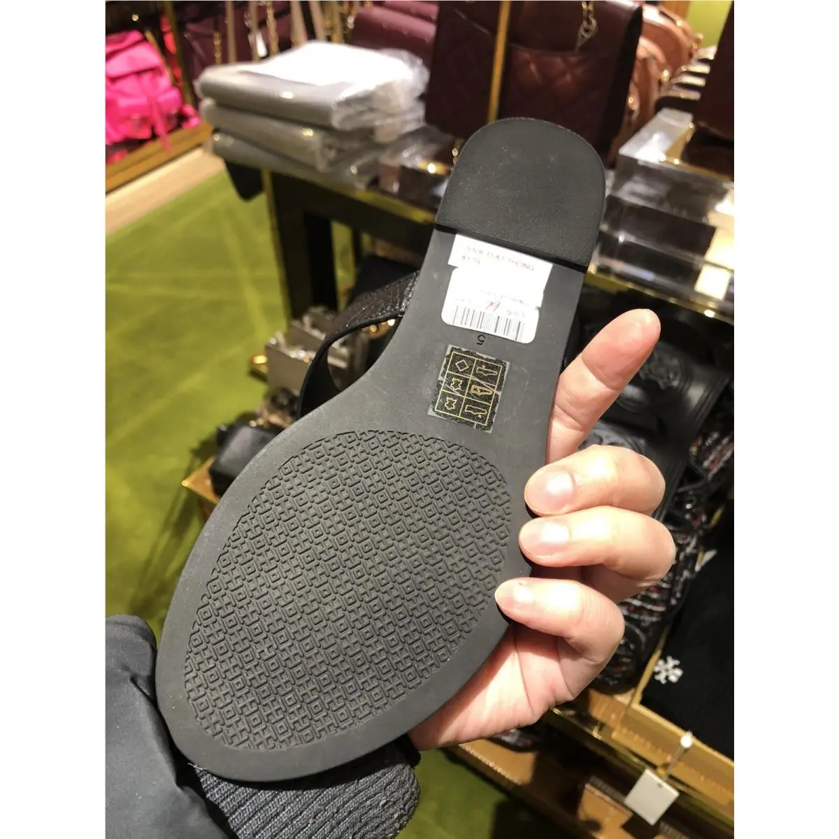 Tory Burch shoes - Thong - Thong - Black / Gold logo 9