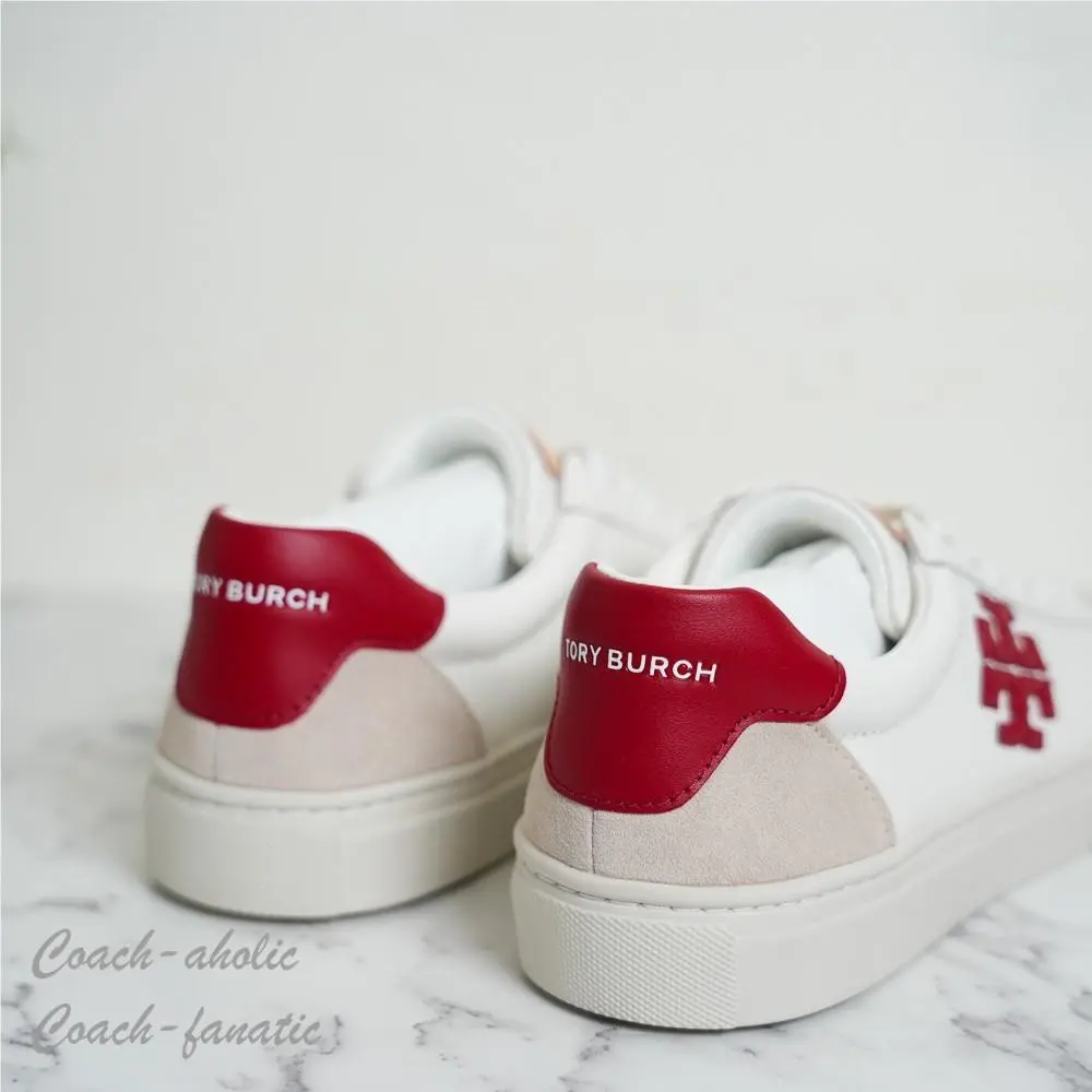 Tory Burch shoes - Tory Burch Color Block Signature T-Logo - 161131 - Snow White/Tory Red/Calcare 11