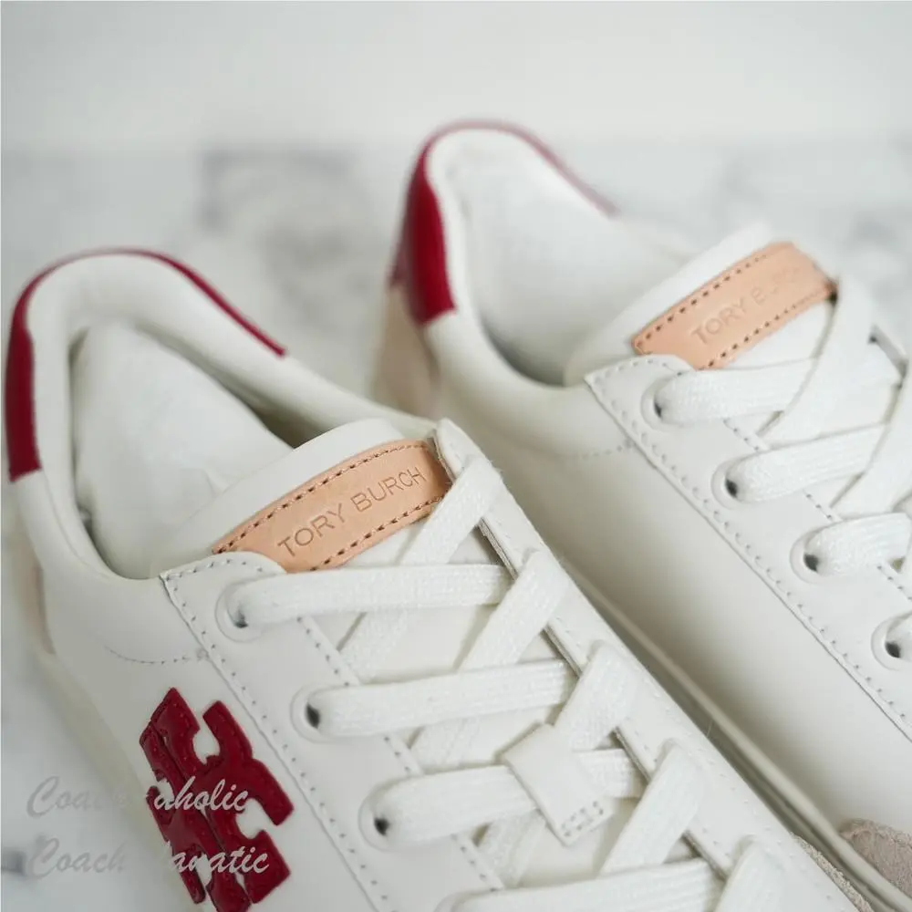 Tory Burch shoes - Tory Burch Color Block Signature T-Logo - 161131 - Snow White/Tory Red/Calcare 13