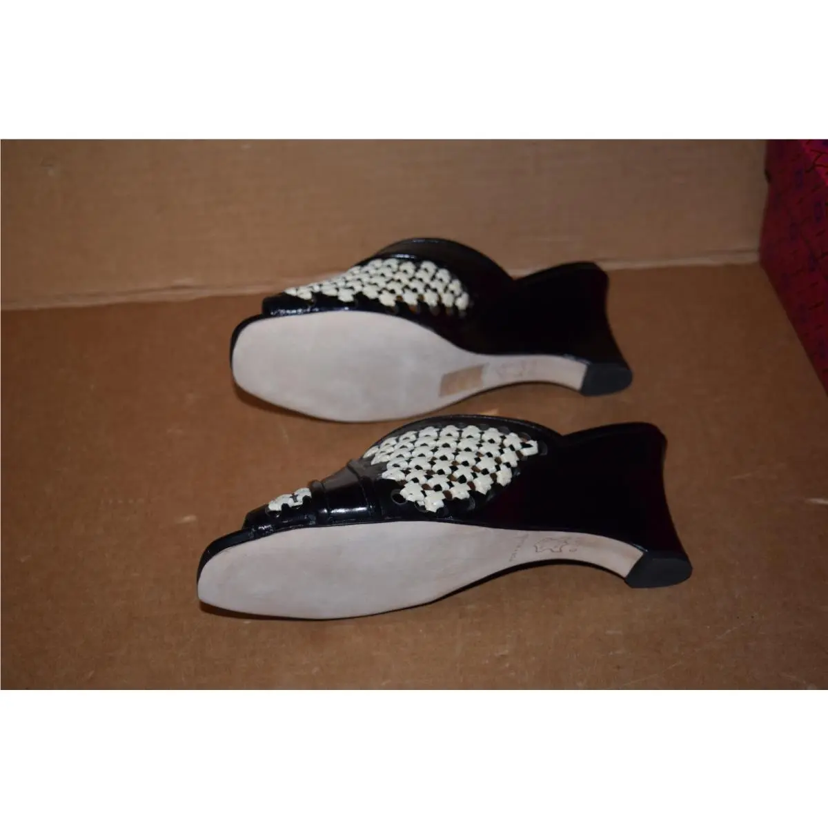 Tory Burch shoes - Woven Raffia Wedge - Woven Raffia Wedge - Black 3