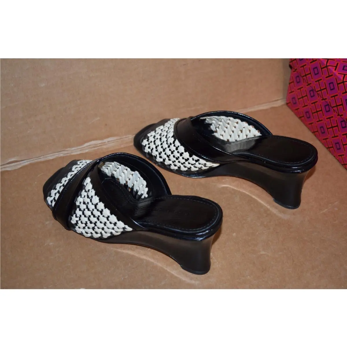 Tory Burch shoes - Woven Raffia Wedge - Woven Raffia Wedge - Black 7