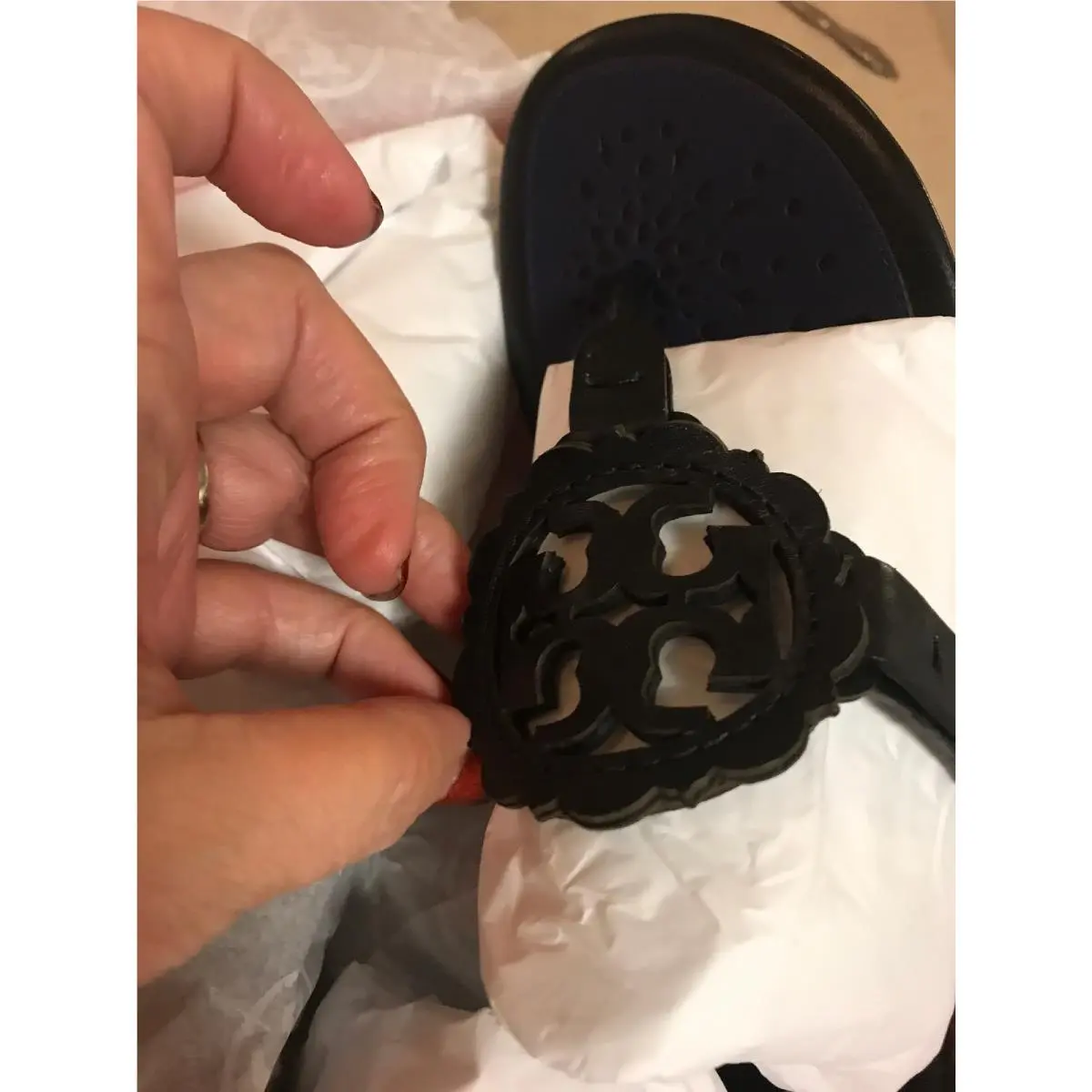 Tory Burch shoes - Tory Burch Logo - Logo - Black Navy sole 12