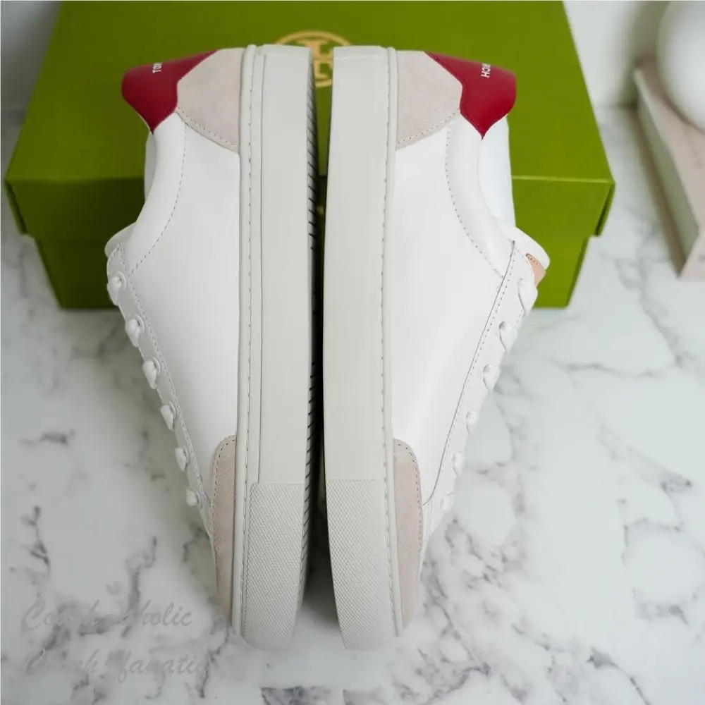 Tory Burch shoes - Tory Burch Color Block Signature T-Logo - 161131 - Snow White/Tory Red/Calcare 5