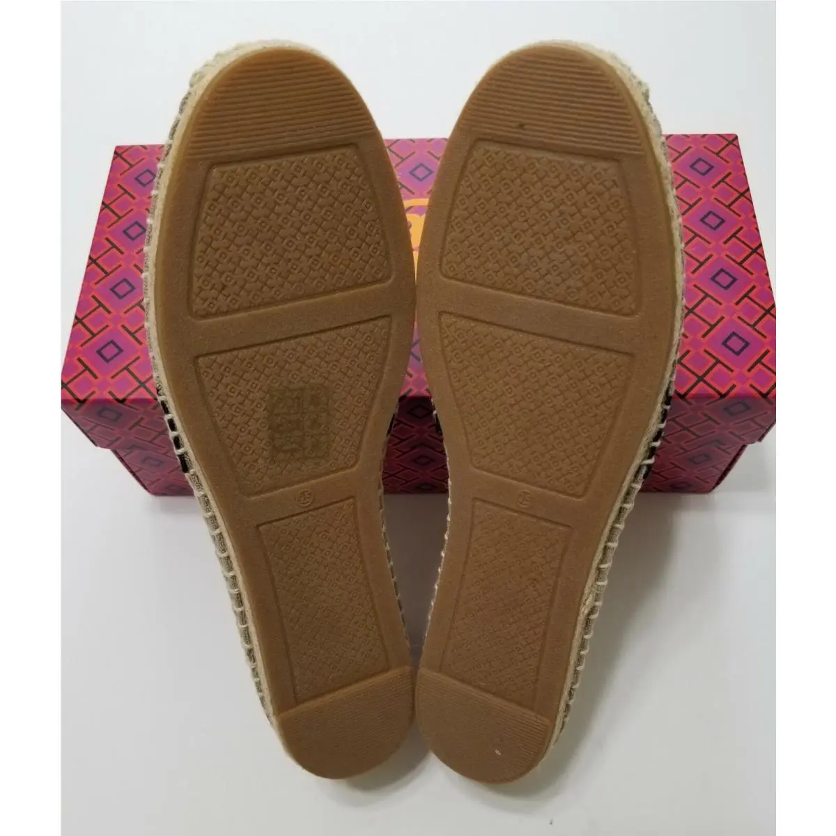 Tory Burch shoes - Tory Burch Weston Flat Espadrille - 40034 - Natural-Black/Black 10