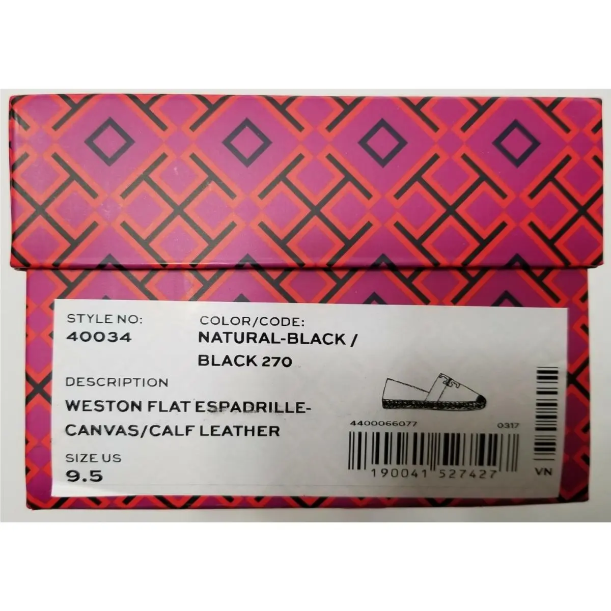 Tory Burch shoes - Tory Burch Weston Flat Espadrille - 40034 - Natural-Black/Black 11