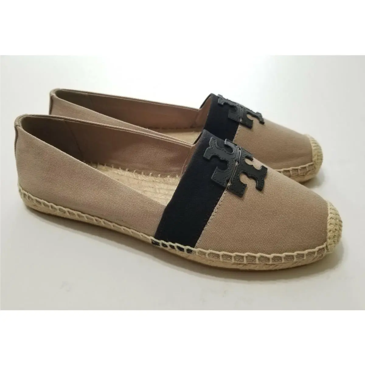 Tory Burch shoes - Tory Burch Weston Flat Espadrille - 40034 - Natural-Black/Black 7