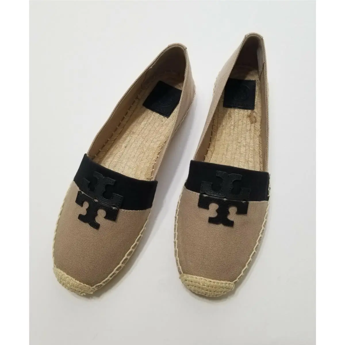 Tory Burch shoes - Tory Burch Weston Flat Espadrille - 40034 - Natural-Black/Black 15