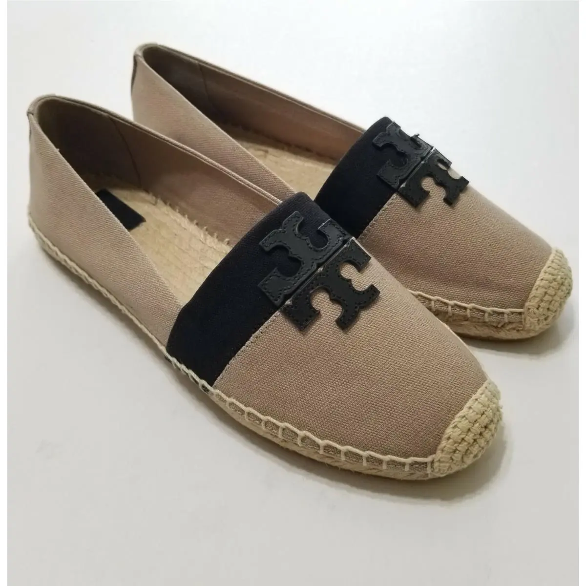 Tory Burch shoes - Tory Burch Weston Flat Espadrille - 40034 - Natural-Black/Black 16
