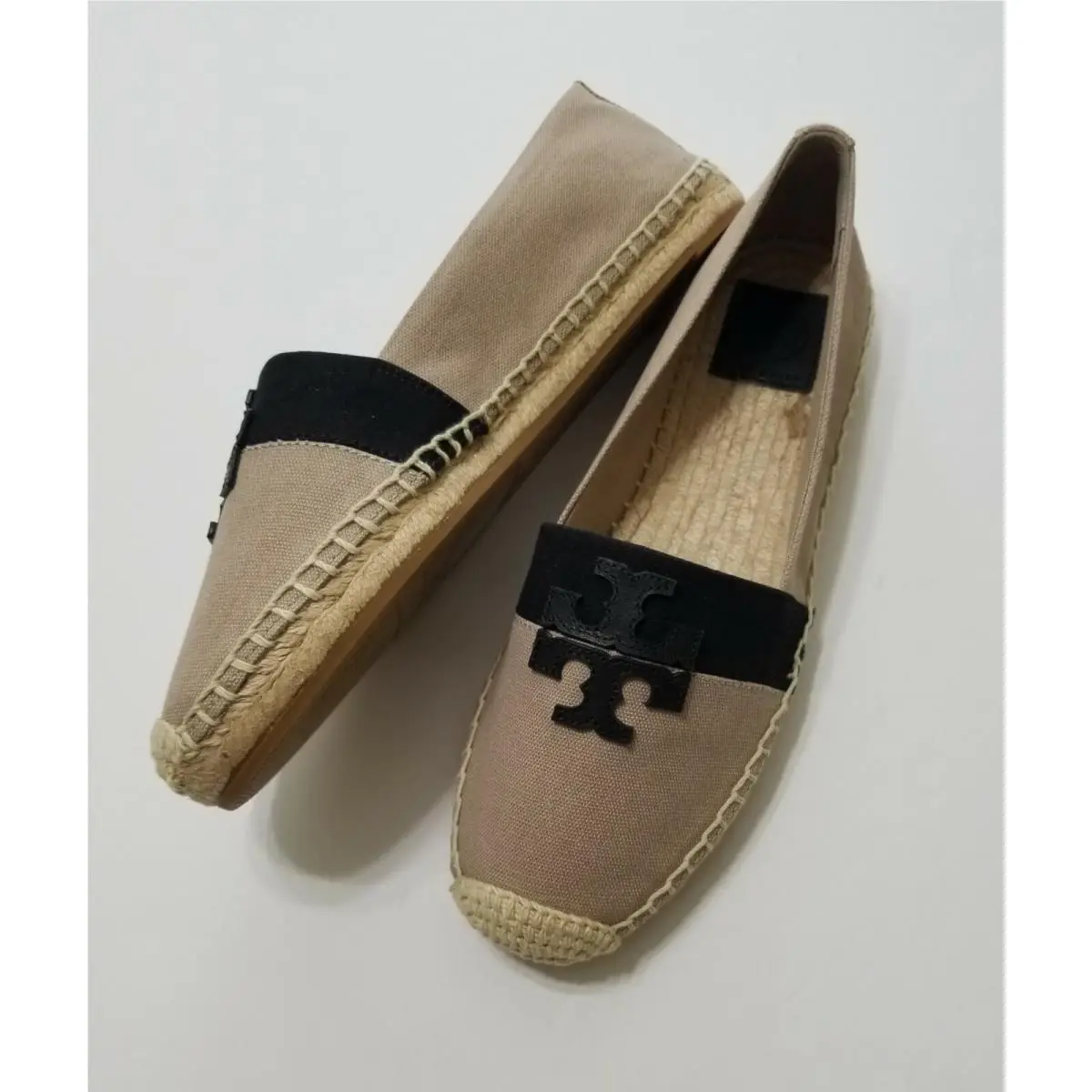 Tory Burch shoes - Tory Burch Weston Flat Espadrille - 40034 - Natural-Black/Black 17