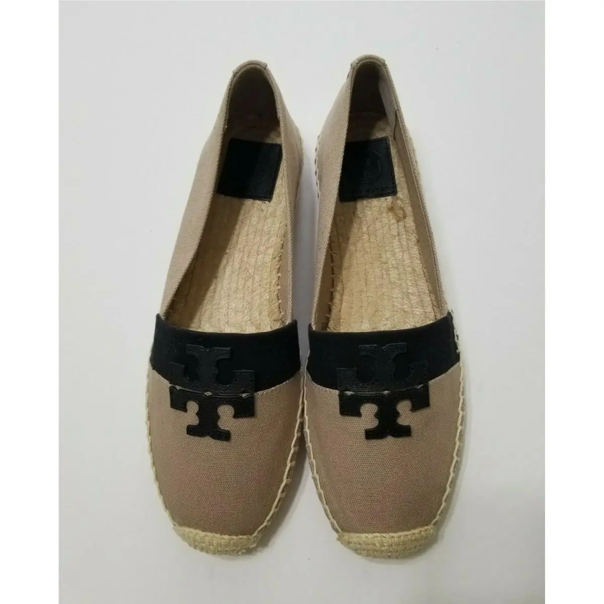 Tory Burch shoes - Tory Burch Weston Flat Espadrille - 40034 - Natural-Black/Black 18