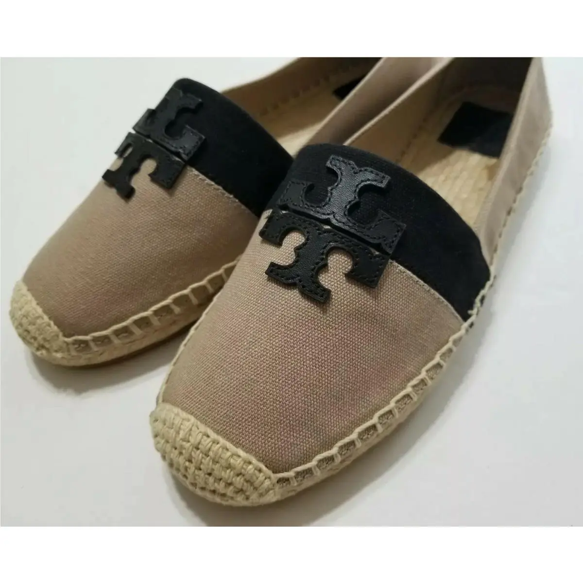 Tory Burch shoes - Tory Burch Weston Flat Espadrille - 40034 - Natural-Black/Black 21
