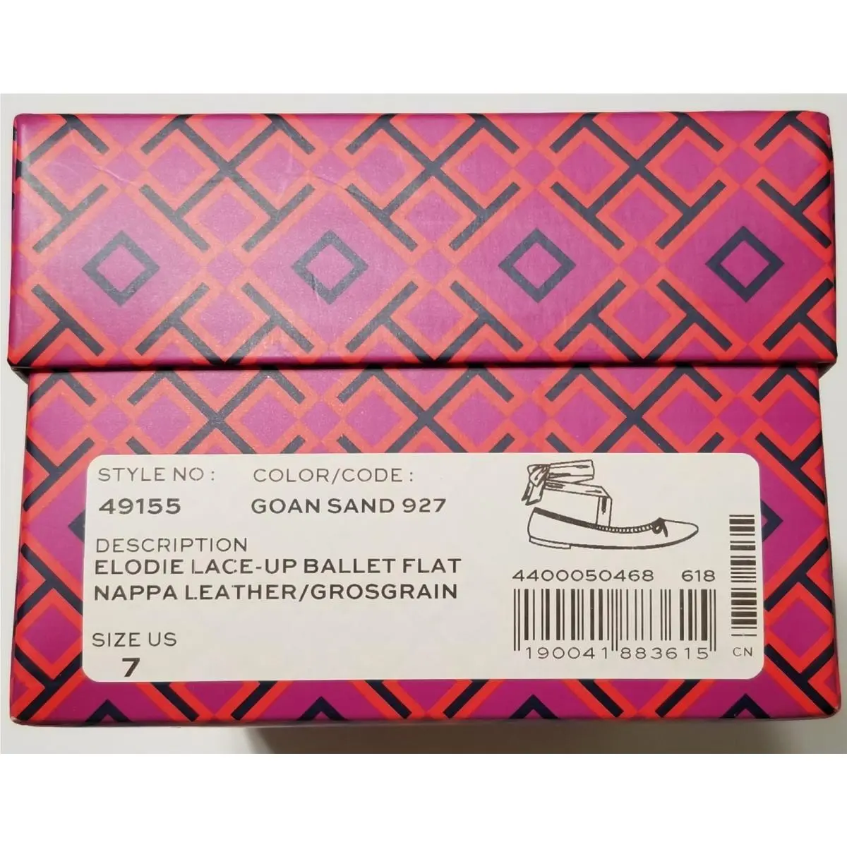 Tory Burch shoes - Tory Burch Elodie Lace Up Ballet Flat - 49155 - Goan Sand 18