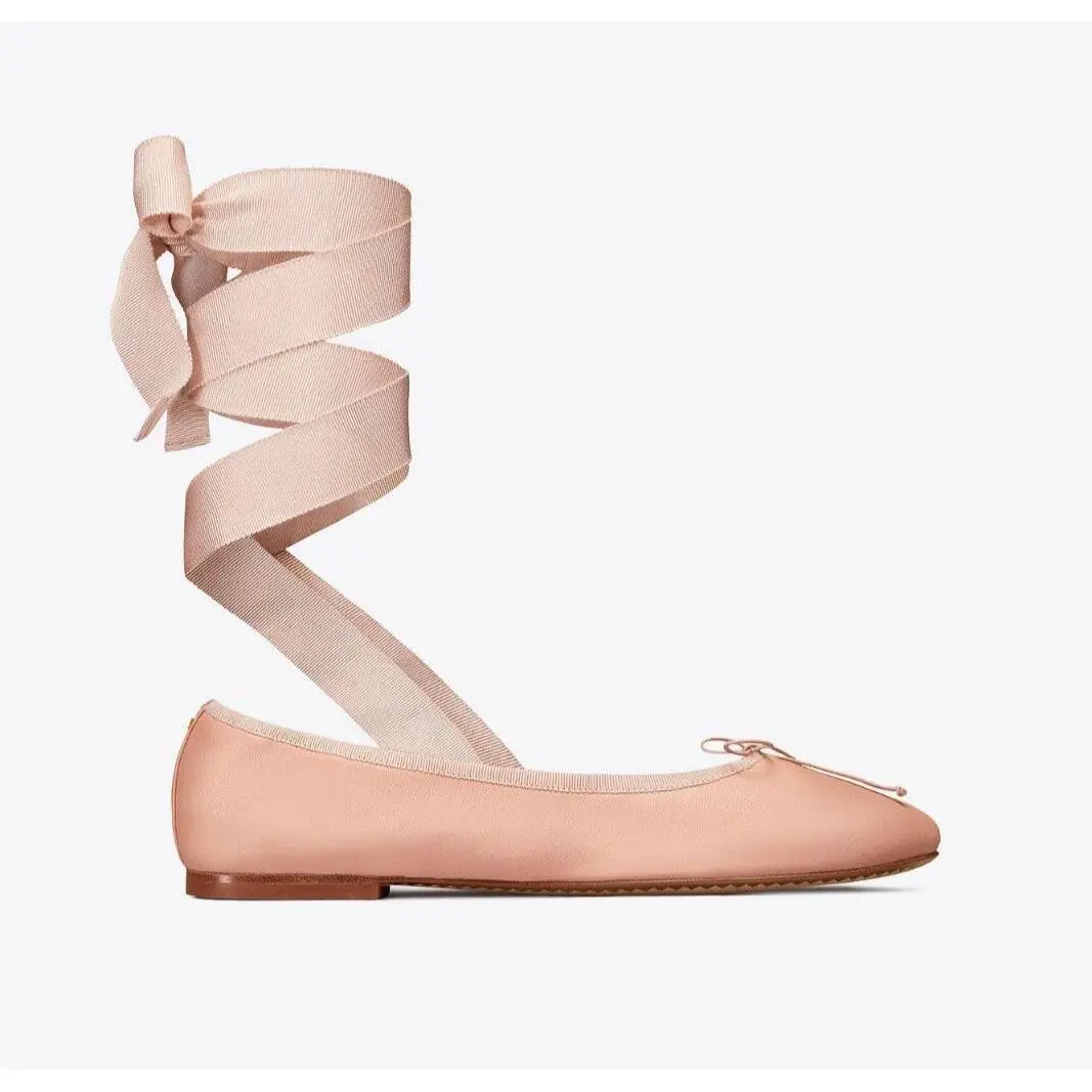 Tory Burch shoes - Tory Burch Elodie Lace Up Ballet Flat - 49155 - Goan Sand 21
