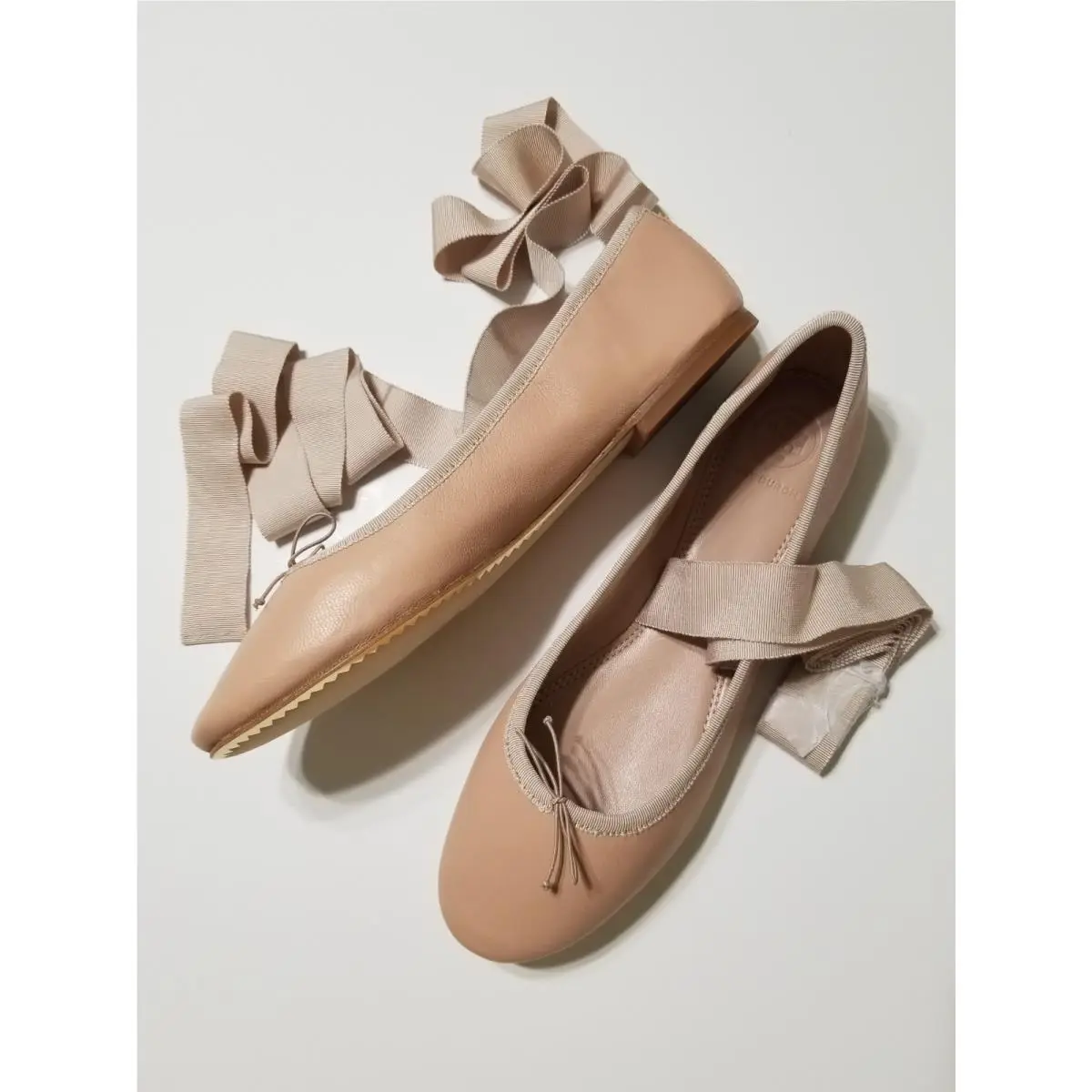 Tory Burch shoes - Tory Burch Elodie Lace Up Ballet Flat - 49155 - Goan Sand 7