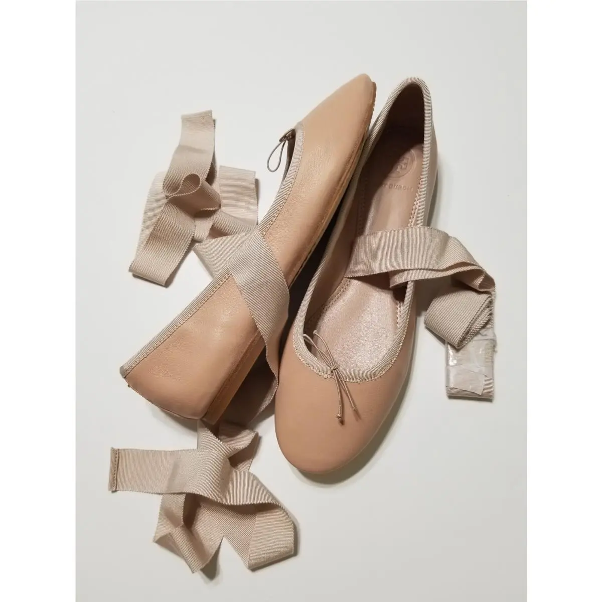 Tory Burch shoes - Tory Burch Elodie Lace Up Ballet Flat - 49155 - Goan Sand 23