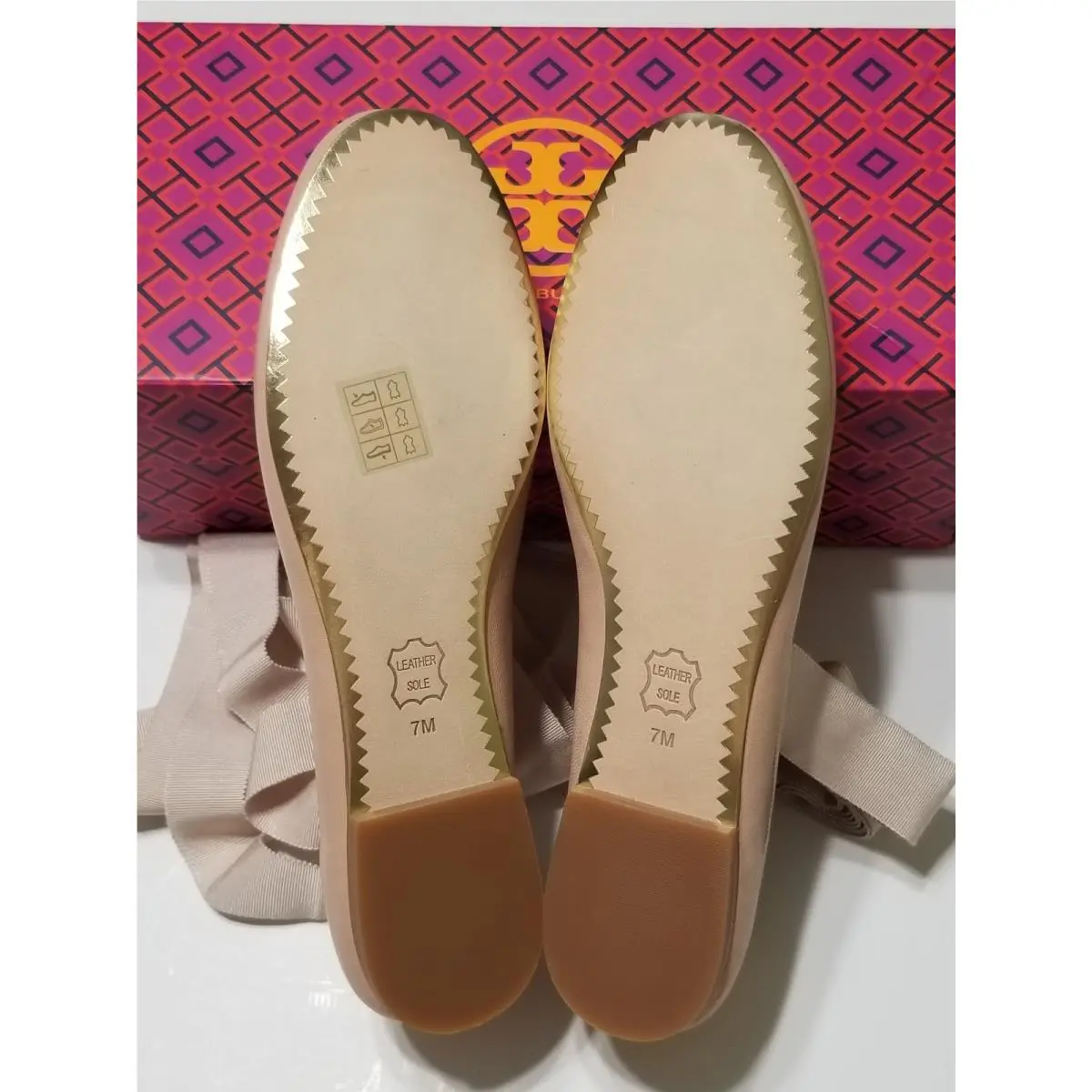 Tory Burch shoes - Tory Burch Elodie Lace Up Ballet Flat - 49155 - Goan Sand 41