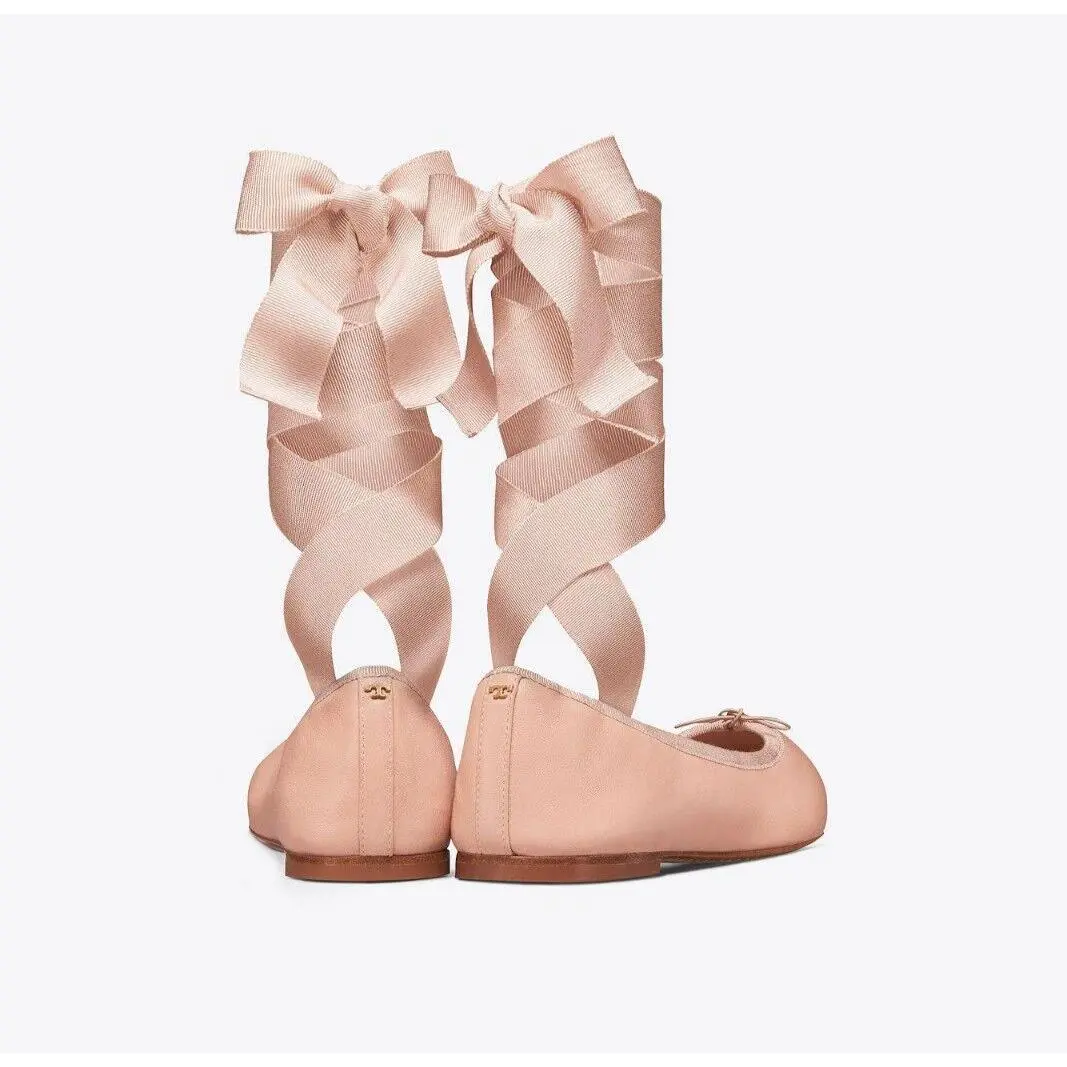 Tory Burch shoes - Tory Burch Elodie Lace Up Ballet Flat - 49155 - Goan Sand 46