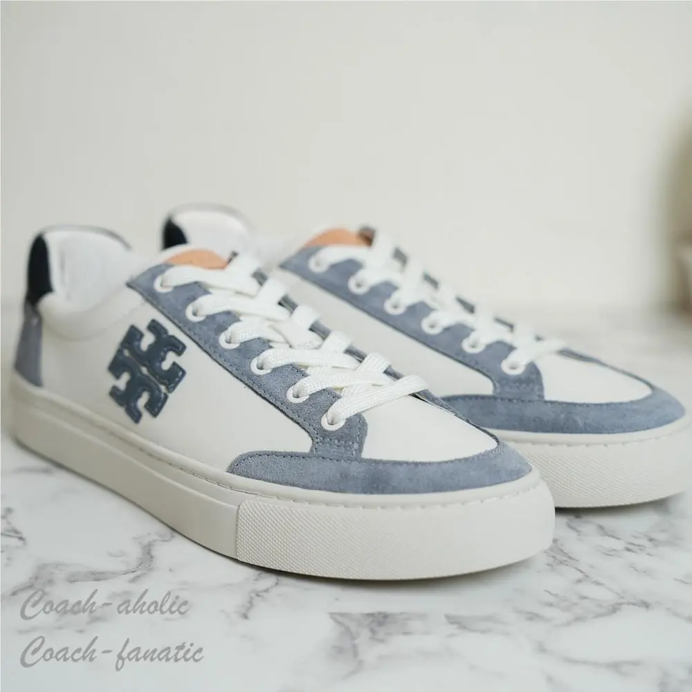 Tory Burch shoes - Tory Burch Color Block Signature T-Logo - 161131 - Perfect Navy/Calcite/Snow white 15