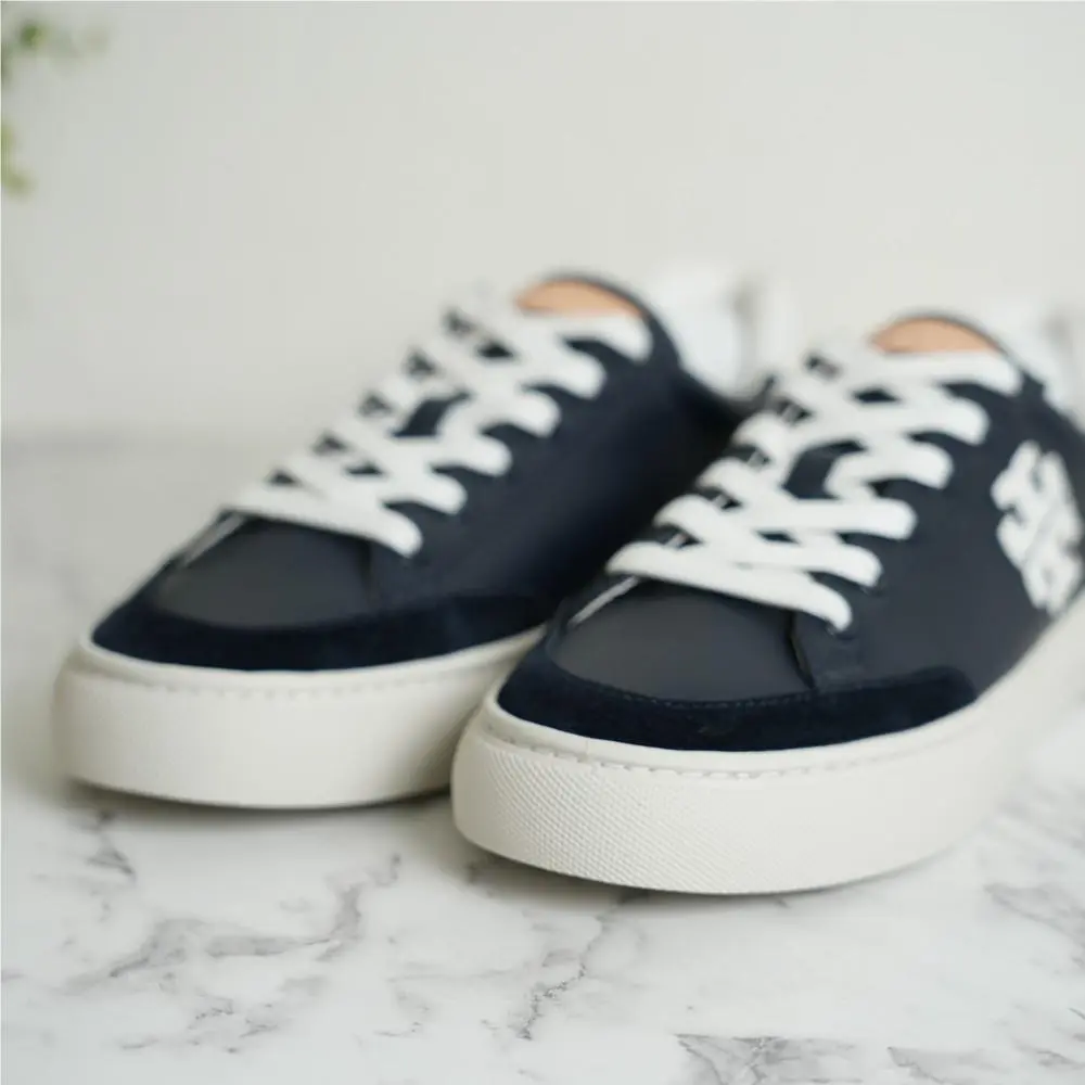 Tory Burch shoes - Tory Burch Color Block Signature T-Logo - 161131 - New Navy/Snow white 13