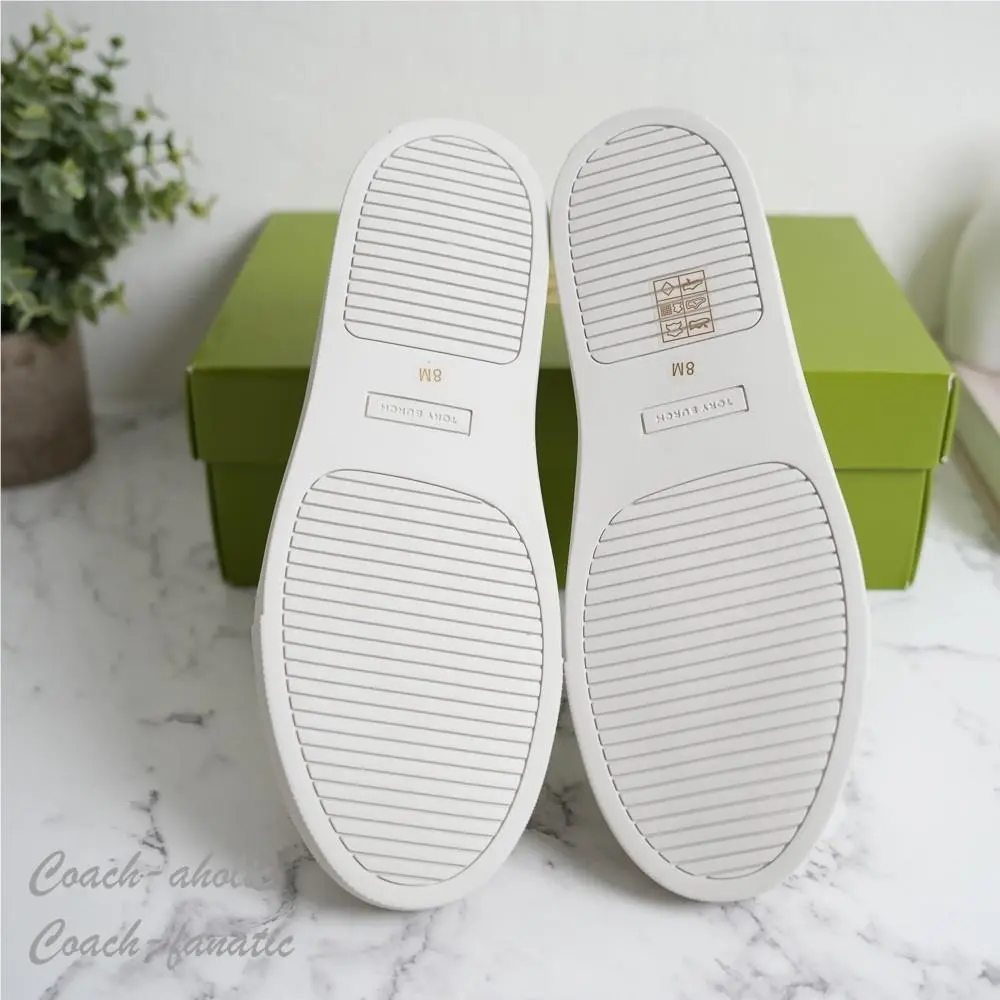 Tory Burch shoes - Tory Burch Color Block Signature T-Logo - 161131 - Snow White/Gold/Calcare 3